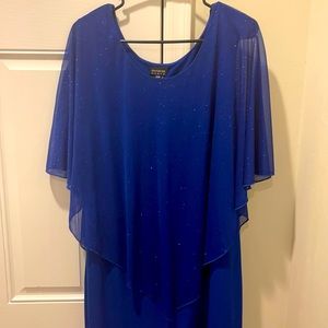 PLUS SIZE 20W EN FOCUS DRESS BLUE